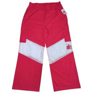 NWT Juicy Couture Windbreaker Pants Womens XXL Cargo Wide Leg Active Athleisure